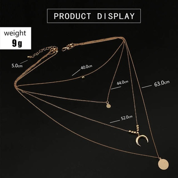 4 layer moon necklace - Picture 2 of 3